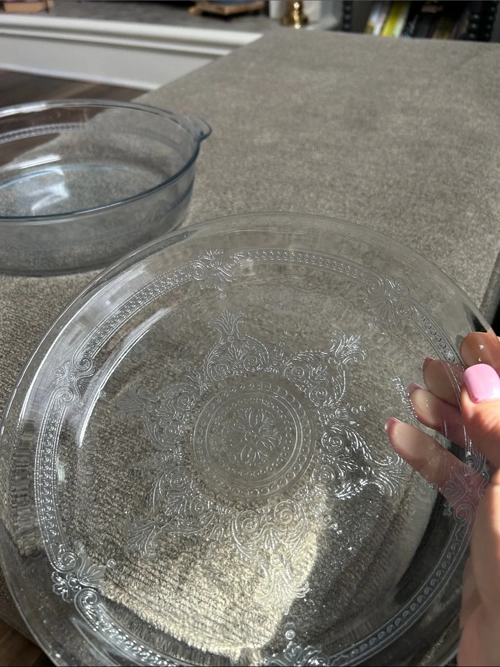 Vintage Blue Fire King Glass Baking Dish Set - 3 Piece